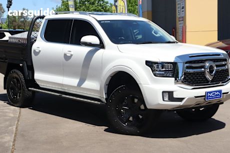 White 2024 GWM Cannon Alpha Dual Cab Utility Ultra Hybrid (4X4)