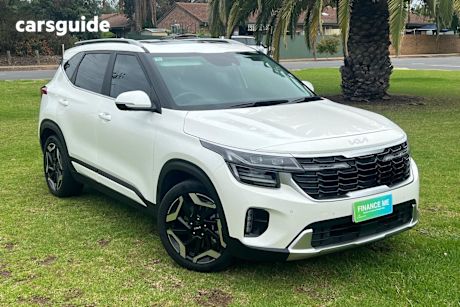 White 2023 Kia Seltos Wagon Gt-Line (Awd) (Two-Tone)