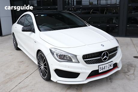 White 2015 Mercedes-Benz CLA250 Coupe Sport 4Matic