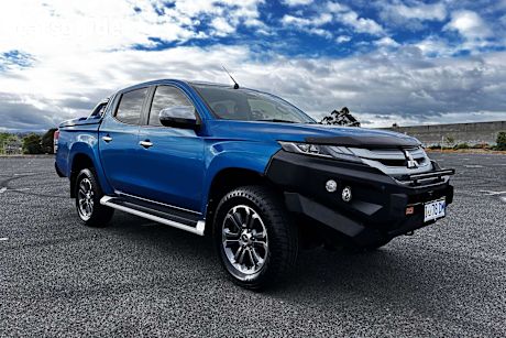 Blue 2018 Mitsubishi Triton Double Cab Pick Up Gls (4X4) Premium