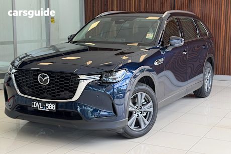 Blue 2025 Mazda CX-80 Wagon G40E Touring