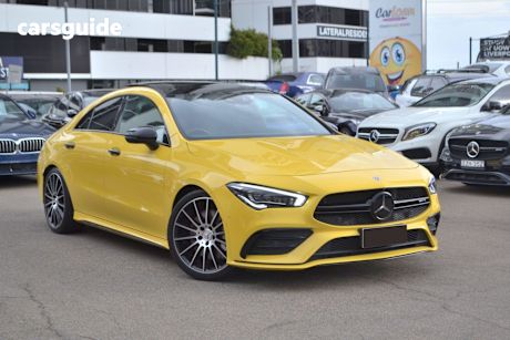 Yellow 2020 Mercedes-Benz CLA35 Coupe 4Matic