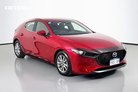 Red 2020 Mazda 3 Hatchback G20 Pure