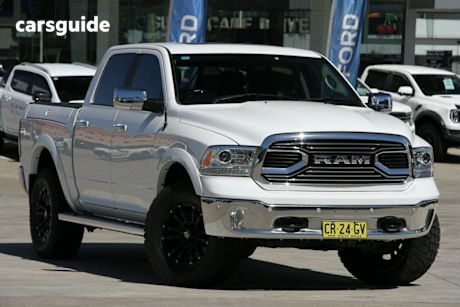 White 2020 RAM 1500 Crew Cab Utility Laramie (4X4)