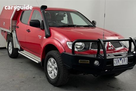 Red 2012 Mitsubishi Triton Double Cab Utility Gl-R (4X4)
