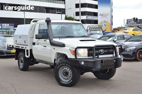 White 2021 Toyota Landcruiser Cab Chassis Workmate