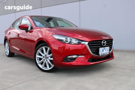 Red 2017 Mazda 3 Sedan Sp25
