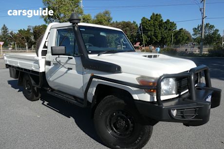 White 2021 Toyota Landcruiser Cab Chassis Workmate