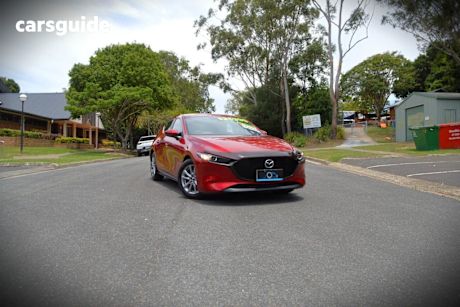 Red 2019 Mazda 3 Hatchback G20 Pure