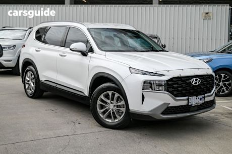 White 2022 Hyundai Santa FE Wagon Crdi (Awd)