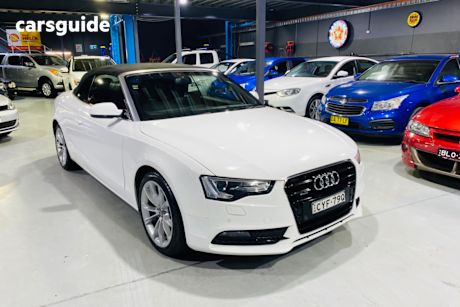 White 2014 Audi A5 Cabriolet 2.0 Tfsi Quattro