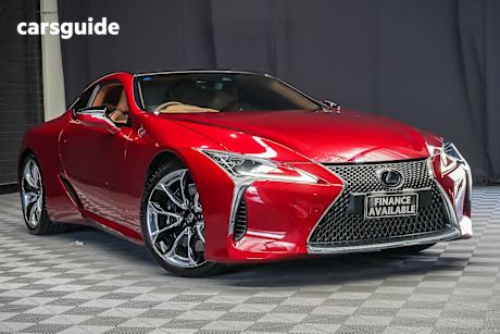 Red 2021 Lexus LC500 Coupe Luxury + Ep + Ochre Trim
