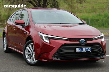 Red 2024 Toyota Corolla Sedan Ascent Sport Hybrid