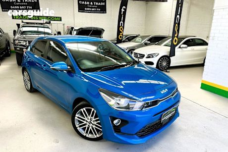 Blue 2023 Kia RIO Hatchback Sport