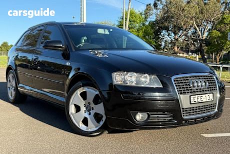 Black 2008 Audi A3 Hatchback Sportback 1.8 Tfsi Ambition