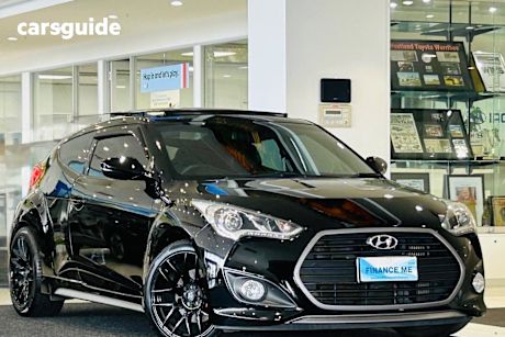 Black 2015 Hyundai Veloster Coupe Sr Turbo +