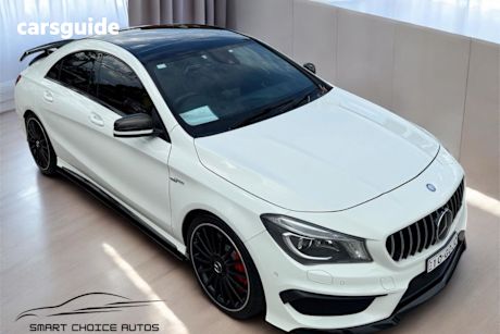 White 2014 Mercedes-Benz CLA45 Coupe Amg