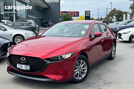 Red 2024 Mazda 3 Hatchback G20 Pure
