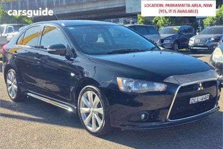 Black 2015 Mitsubishi Lancer Hatchback Gsr Sportback