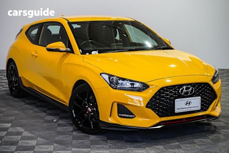Yellow 2019 Hyundai Veloster Coupe Turbo