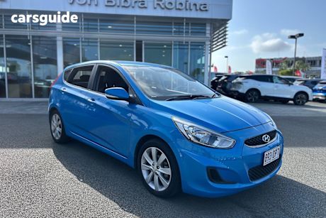 Blue 2018 Hyundai Accent Hatchback Sport