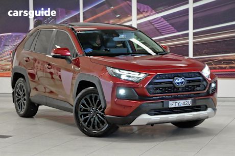 Red 2023 Toyota RAV4 Wagon Edge (Awd) Hybrid