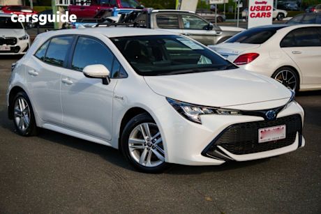White 2022 Toyota Corolla Hatchback Ascent Sport Hybrid
