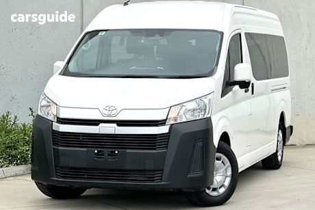 White 2021 Toyota HiAce Bus Slwb Commuter (12 Seats)