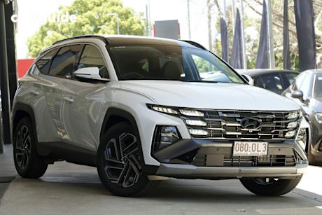 White 2025 Hyundai Tucson Wagon Premium Hybrid (Awd)