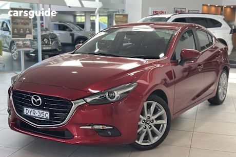 Red 2018 Mazda 3 Sedan Sp25 Gt