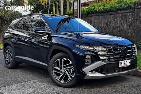 Blue 2025 Hyundai Tucson Wagon Premium Hybrid (Awd)