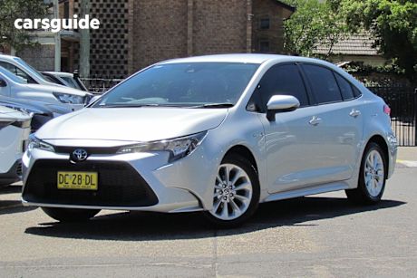 Silver 2021 Toyota Corolla Sedan Ascent Sport Hybrid