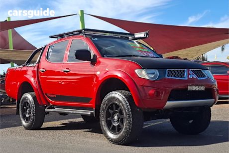 Red 2012 Mitsubishi Triton Double Cab Utility Gl-R (4X4)