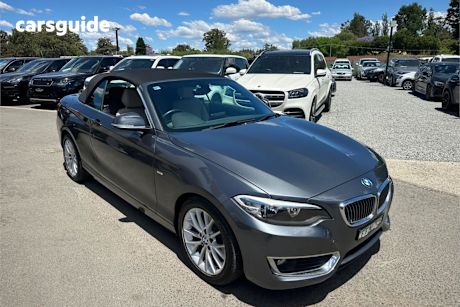 Grey 2015 BMW 220I Convertible Luxury Line
