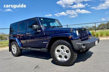 Blue 2013 Jeep Wrangler Hardtop Unlimited Overland