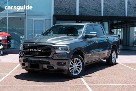 Grey 2024 Ram 1500 Crew Cab Utility Laramie Sport Rambox Mhev