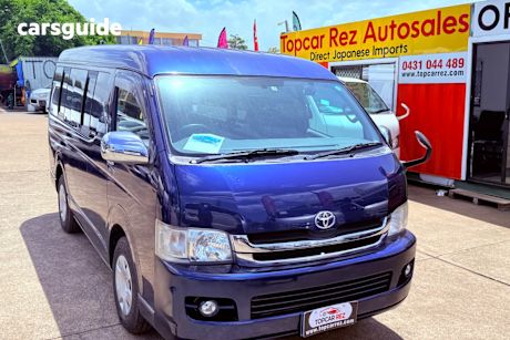 Blue 2009 Toyota HiAce Wagon COMMUTER