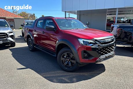 Red 2025 Isuzu D-MAX Crew Cab Utility X-Terrain (4X4)