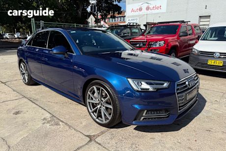 Blue 2018 Audi A4 Sedan 2.0 Tfsi Quattro S Tronic S Ln
