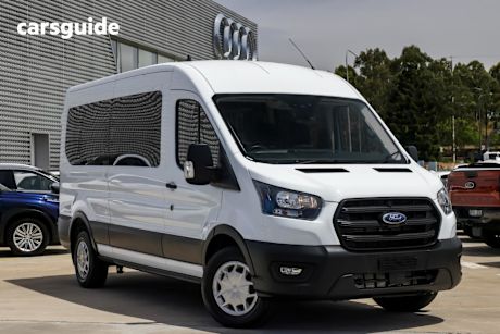 White 2021 Ford Transit Bus 410L (Rwd) Srw