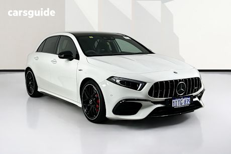 White 2021 Mercedes-Benz A45 Hatchback S 4Matic+