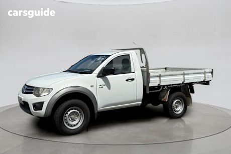 White 2012 Mitsubishi Triton Cab Chassis Glx (4X4)