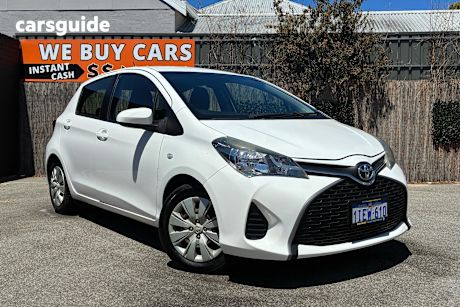White 2015 Toyota Yaris Hatchback Ascent