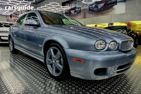 Blue 2009 Jaguar X-Type Sedan 2.2D Le