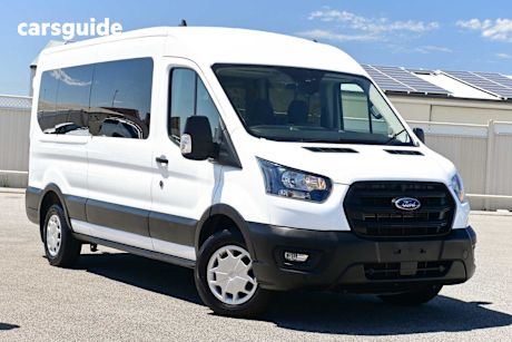 White 2021 Ford Transit Bus 410L (Rwd) Srw