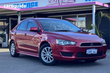 Red 2011 Mitsubishi Lancer Hatchback Sx Sportback