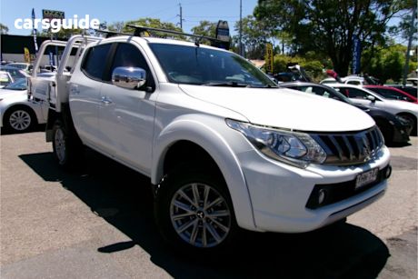 White 2017 Mitsubishi Triton Dual Cab Utility Gls (4X4)