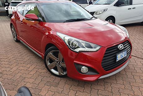 Red 2014 Hyundai Veloster Coupe Sr Turbo