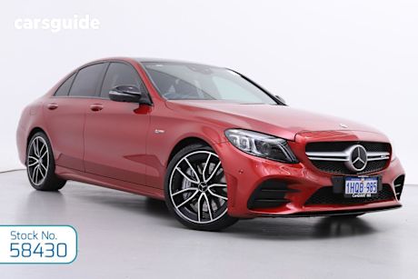 Red 2018 Mercedes-Benz C43 Sedan