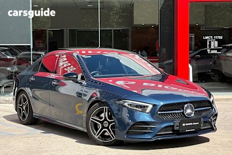 Blue 2021 Mercedes-Benz A250 Sedan 4Matic